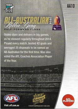 2015 Select AFL Honours Series 2 - All-Australian 2014 #AA10 Robbie Gray Back